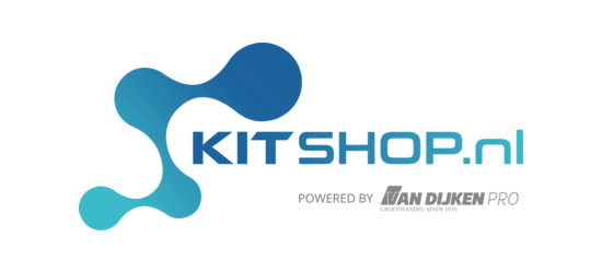 Kitshop.nl logo, powered by Van Dijken Pro